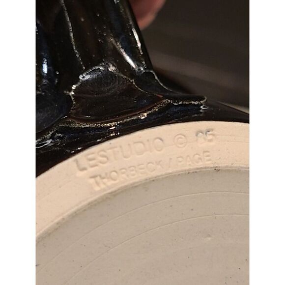 LeStudio Thorbeck Page Funky Monster Dog Mug Coffee Cup Art Vtg 1985 Signed EUC - Picture 7 of 7